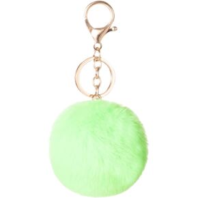 Pom Pom Keychains Colorful Faux Rabbit Fur Ball Keychain Car Key Ring Soft Plush Pompoms Handbag Keyring Charm