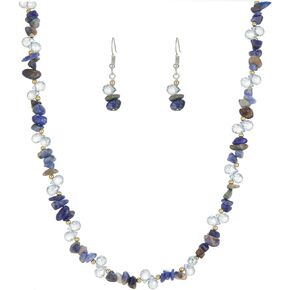 BULINLIN Crystal Beaded Choker Necklace Irregular Bead Necklace Stone Beads Handmade Necklaces Costume Jewelry Christmas Birthday Gifts for Women