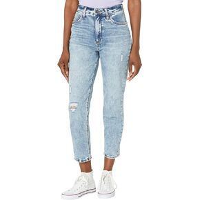 KUT from the Kloth Naomi High-Rise Fab AB Crop Straight Leg Regular Ham in Decorous