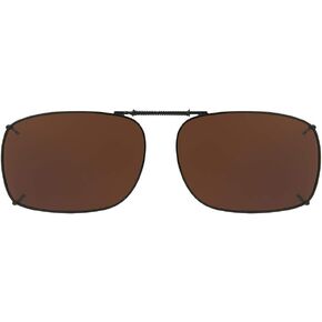 Solar Shield Clipon Rec 1 56 Polarized Rectangular Sunglasses