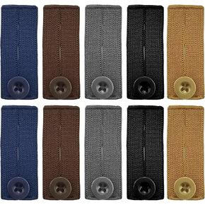 15 PCS Waist Extenders for Women Men, Elastic Waistband Expanders for Pants Adjustable Button Extenders in Kuwait