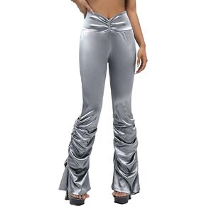WDIRARA Women's High Waisted Ruched Vintage 90s Y2k Pants Club Music Party Rave Pants