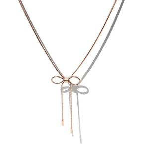 ZUOPIPI Tie the Knot Choker Necklace Dainty Bow Choker Elegent Bow Necklace Love Knot Necklace Bridesmaid Gifts