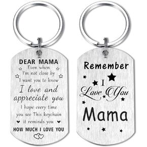 Mama Mama Gifts, I Love You Mama Keychain, Happy Birthday Gift for My Mama, Meaningful Mama Christmas Mother's Day Present for Woman, Best Long Distance Bear Mama Gift Ideas