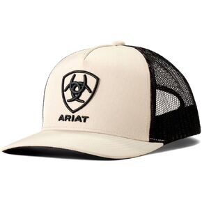 قبعة ARIAT للرجال مطرزة بشعار كاكي وبني