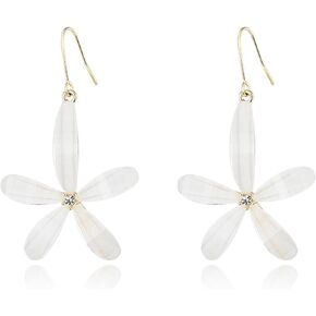 T-ztoss Bohemian Flower Floral Earrings Acrylic Long Petal Drop Dangle Earrings for Women Girls