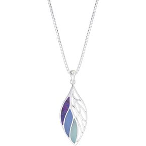 Boma Jewelry Sterling Silver Leaf Necklace, 20 inches