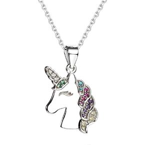 Cherished Moments Girl's Sterling Silver Unicorn Necklace with Sparkling CZs