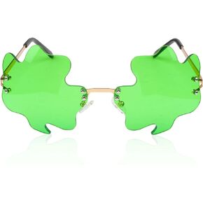 SUNNYPRO St Patricks Day Accessories Shamrock Glasses Green Sunglasses Leprechaun Costume
