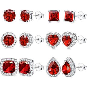 THUNARAZ أقراط زركونيا مكعبة للنساء والرجال 18 قيراط مطلية بالذهب الأبيض هيبوالرجينيك أقراط جوهرة مربعة مستديرة القلب قطع دمعة مقلد مجوهرات الماس هالة in Kuwait