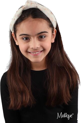 Motique Accessories Gold Starry Holiday Headband Tulle Turban Knot Headband For Women and Girls - Black in Saudi Arabia