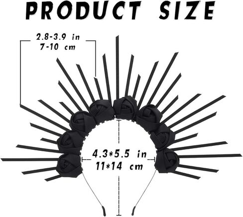 Halo Crown Headpiece Goddess Headbands Spiked Sunburst Hair Band Halloween Costume Hair Accessory for Women and Girls in Kuwait