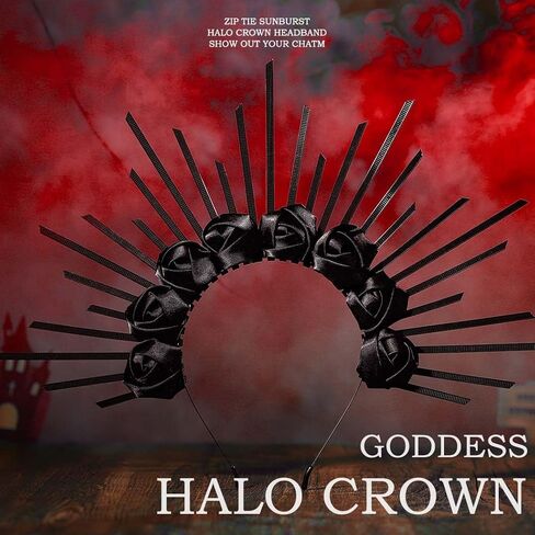Halo Crown Headpiece Goddess Headbands Spiked Sunburst Hair Band Halloween Costume Hair Accessory for Women and Girls in Kuwait