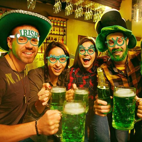 Leesgel St Patricks Day Accessories for Women Kids, Shamrock St Patricks Day Glasses, Saint Patricks Day St Patrick's Day Decorations Decor St Pattys Day Accessories Costume in Kuwait