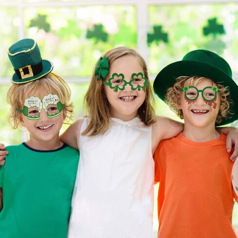 Leesgel St Patricks Day Accessories for Women Kids, Shamrock St Patricks Day Glasses, Saint Patricks Day St Patrick's Day Decorations Decor St Pattys Day Accessories Costume in Kuwait