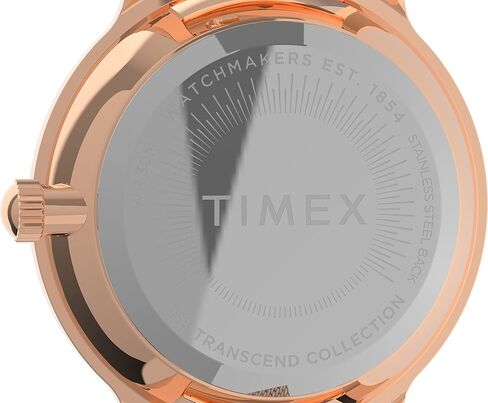 ساعة Timex النسائية السماوية 31 ملم - سوار ذهبي اللون ومينا زرقاء وحافظة ذهبية اللون in Saudi Arabia