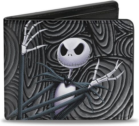Buckle-Down Men's PU Bifold Wallet, Black & White, 4.0" x 3.5" in Saudi Arabia
