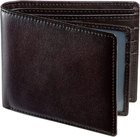 Men's Real Leather RFID Blocking Bifold Wallet Stylish Anti Theft Security (Brown-02) in Saudi Arabia