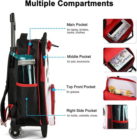 seastig Toddler Rolling Backpack Kids Suitcase Luggage Backpack with Wheels Cute Small Preschool Backpack for Travel School in Saudi Arabia