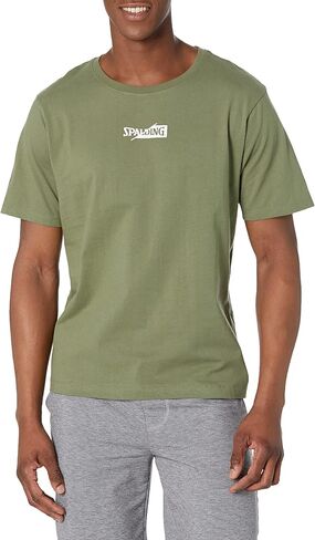 Spalding Men's Tshirt Split Wordmark Branded Short Sleeve Tee in Saudi Arabia
