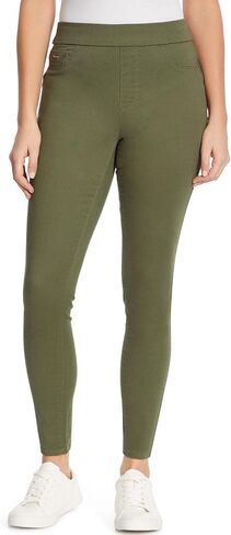 NINE WEST Ladies Heidi Pull On Pant | Women Pullon Pant | Pull On Pants for Women - Army Olive 12 in Saudi Arabia
