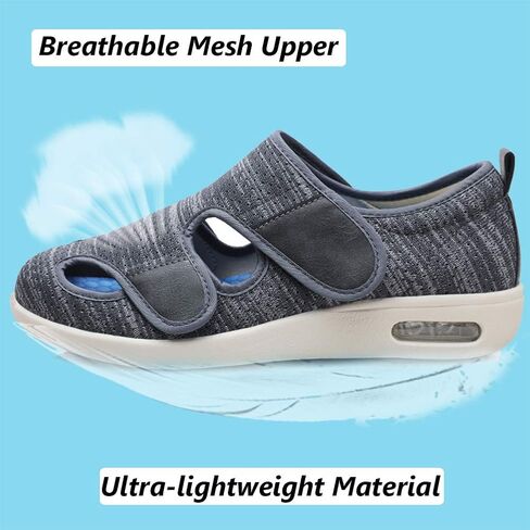 حذاء نسائي W&LESVAGO واسع العرض لمرضى السكري، خفيف الوزن ومريح للمشي للأقدام المصابة بالتورم في الأماكن المغلقة/الخارجية in Kuwait