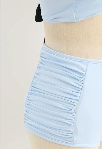 CHICWISH Women's Black/White/Blue/Magenta Plunging V-Neck Ruffle One-Piece Swimsuit in Saudi Arabia
