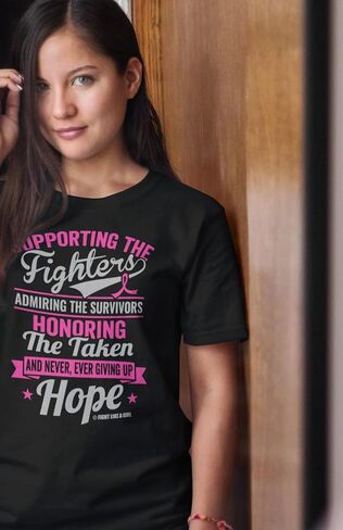 Fight Like a Girl Supporting Admiring Honoring Unisex T-Shirt (Assorted Colors) in Saudi Arabia