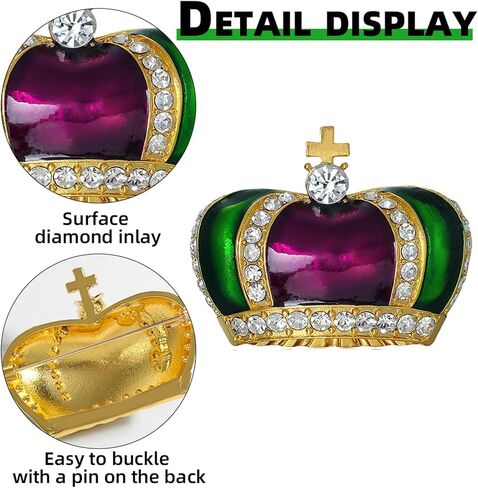 Mardi Gras Pin for Women Mardi Gras Brooch Pins Crystal Rhinestone Mardi Gras Enamel Pin Mardi Gras Lapel Pin Mardi Gras Jewelry Pins for Women Girls Mardi Gras Decorations in Saudi Arabia