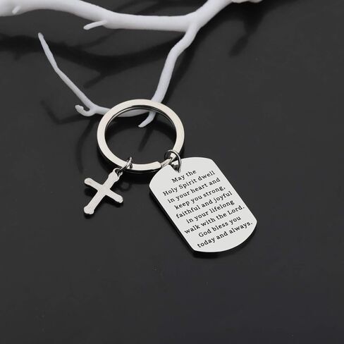 Gzrlyf Religious Key Chains Christian Dog Tags First Communion Gifts Confirmation gifts in Saudi Arabia