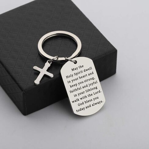 Gzrlyf Religious Key Chains Christian Dog Tags First Communion Gifts Confirmation gifts in Saudi Arabia