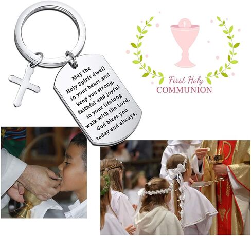 Gzrlyf Religious Key Chains Christian Dog Tags First Communion Gifts Confirmation gifts in Saudi Arabia