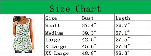 سترة علوية نسائية من Roshop St Patrick's Day Lucky Shamrocks بأربع أوراق البرسيم مطبوعة بأزرار وياقة بدون أكمام ومطويات in Kuwait