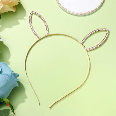 PHALIN عيد الفصح عقال لطيف الأرنب الأذن عقال حجر الراين أرنب الشعر للنساء الفتيات أغطية الرأس (عيد الفصح سعيد) in Kuwait