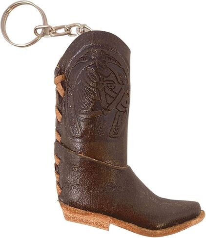 Needzo Western Keychain, Genuine Leather Dark Brown Boot Keyring Lighter Holder, Party Mini Cowboy Boots, Souvenir, For Men, Women, 3 Inches in Saudi Arabia