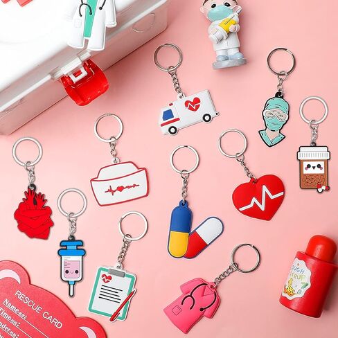 Henoyso 72 Pack 36 Pack Nurse Party Favors Nurses Week Gift Nurse Week Day Christmas Nurse Gifts RN Nurse Keychains for Women (Elegant Style) in Saudi Arabia