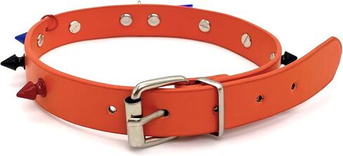 EverGlimp Five Night Freddy Collar Choker Necklace, With Bow And Thunder Accents|Spiked Choker|Inspired by Gaming Scary Monster Characters|Perfect for Punk Rock PU Leather Jewelry in Kuwait