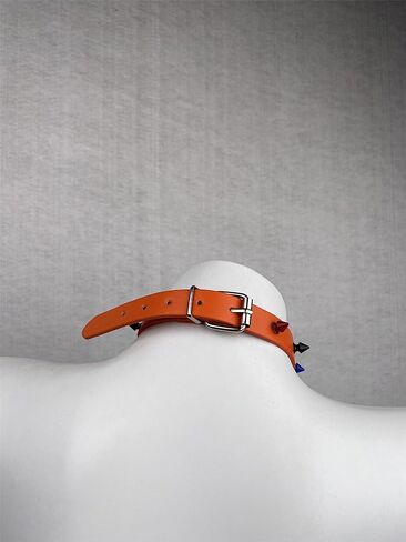 EverGlimp Five Night Freddy Collar Choker Necklace, With Bow And Thunder Accents|Spiked Choker|Inspired by Gaming Scary Monster Characters|Perfect for Punk Rock PU Leather Jewelry in Kuwait