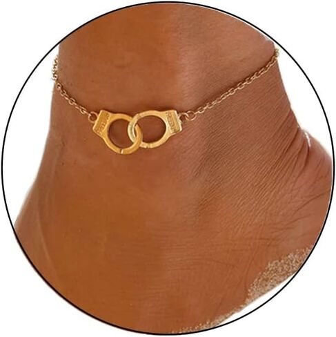 ZNBOH 14K Gold Ankle Bracelets for Women Dainty Layered Anklets for Teen Adjustable Waterproof Cuban Link Anklets Set Summer Beach Anklet Heart Charm Beaded Pearls Diamond CZ Foot Chain Jewelry Gifts, in Kuwait