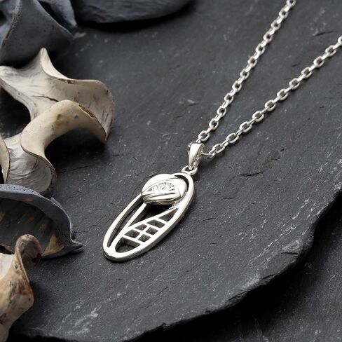 قلادة من الفضة الاسترلينية بتصميم Charles Rennie Mackintosh مع سلسلة فضية مقاس 45.72 سم وصندوق هدايا in Kuwait