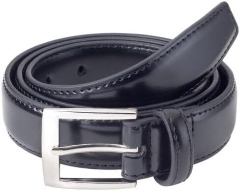 أحزمة رجالية حزام رجالي من الجلد الأصلي مُخيط وبه إبزيم مناسب للبدلة الرسمي. in Kuwait