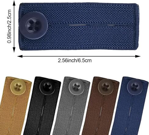 15 PCS Waist Extenders for Women Men, Elastic Waistband Expanders for Pants Adjustable Button Extenders in Kuwait