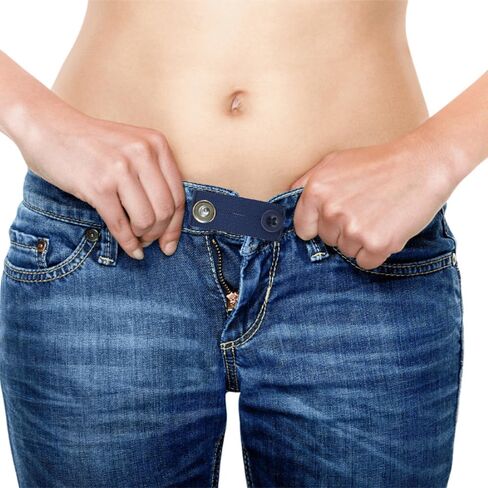 15 PCS Waist Extenders for Women Men, Elastic Waistband Expanders for Pants Adjustable Button Extenders in Kuwait