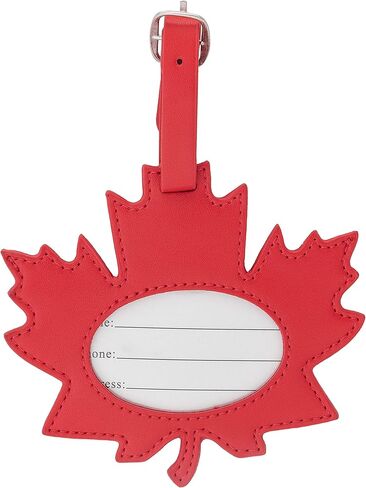 Canada Faux Leather Maple Leaf Luggage Bag Tag Flag in Saudi Arabia