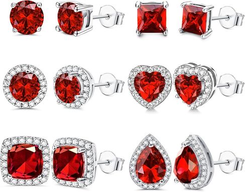 THUNARAZ أقراط زركونيا مكعبة للنساء والرجال 18 قيراط مطلية بالذهب الأبيض هيبوالرجينيك أقراط جوهرة مربعة مستديرة القلب قطع دمعة مقلد مجوهرات الماس هالة in Kuwait