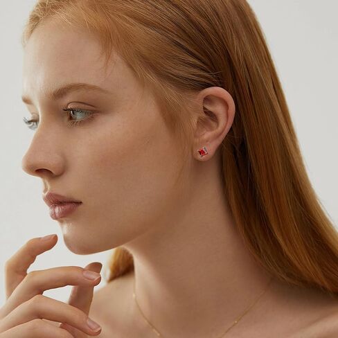 THUNARAZ أقراط زركونيا مكعبة للنساء والرجال 18 قيراط مطلية بالذهب الأبيض هيبوالرجينيك أقراط جوهرة مربعة مستديرة القلب قطع دمعة مقلد مجوهرات الماس هالة in Kuwait