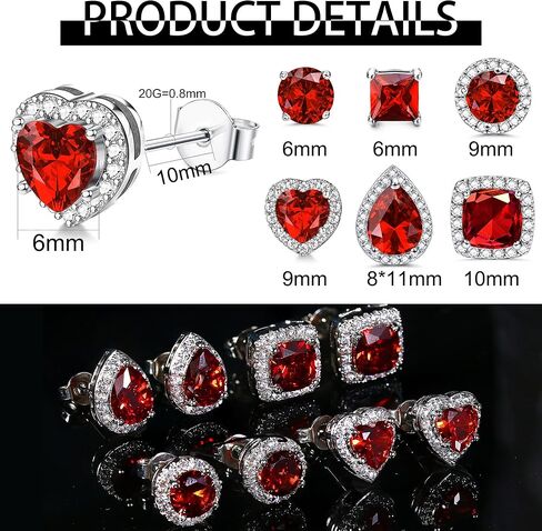 THUNARAZ أقراط زركونيا مكعبة للنساء والرجال 18 قيراط مطلية بالذهب الأبيض هيبوالرجينيك أقراط جوهرة مربعة مستديرة القلب قطع دمعة مقلد مجوهرات الماس هالة in Kuwait