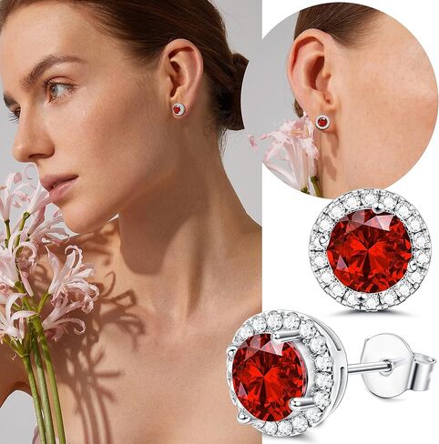 THUNARAZ أقراط زركونيا مكعبة للنساء والرجال 18 قيراط مطلية بالذهب الأبيض هيبوالرجينيك أقراط جوهرة مربعة مستديرة القلب قطع دمعة مقلد مجوهرات الماس هالة in Kuwait