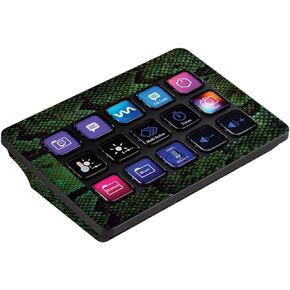 MightySkins Skin Compatible with Elgato Stream Deck MK.2 - Green Serpent | Protective, Durable, and Unique Vinyl Decal wrap Cover | Easy to Apply, Remove, and Change Styles | Made in The USA
