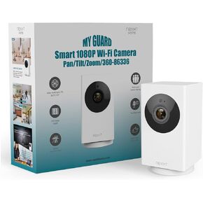 UGOHO.ME 1080P Pan/Tilt/Zoom Indoor Smart Camera Wi-Fi Viewing for Baby, Elderly, Pet, with Night Vision, Motion Detection and 2-Way Audio (86336), White, 3.36 x 1.92 x 1.86 inches